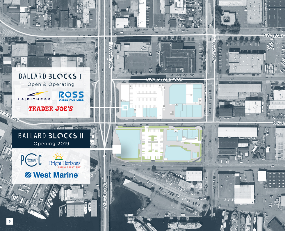Sitemap showing store locations in Ballard Blocks