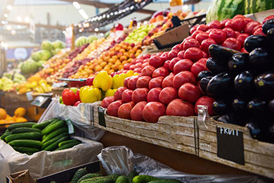grocery store vegetables